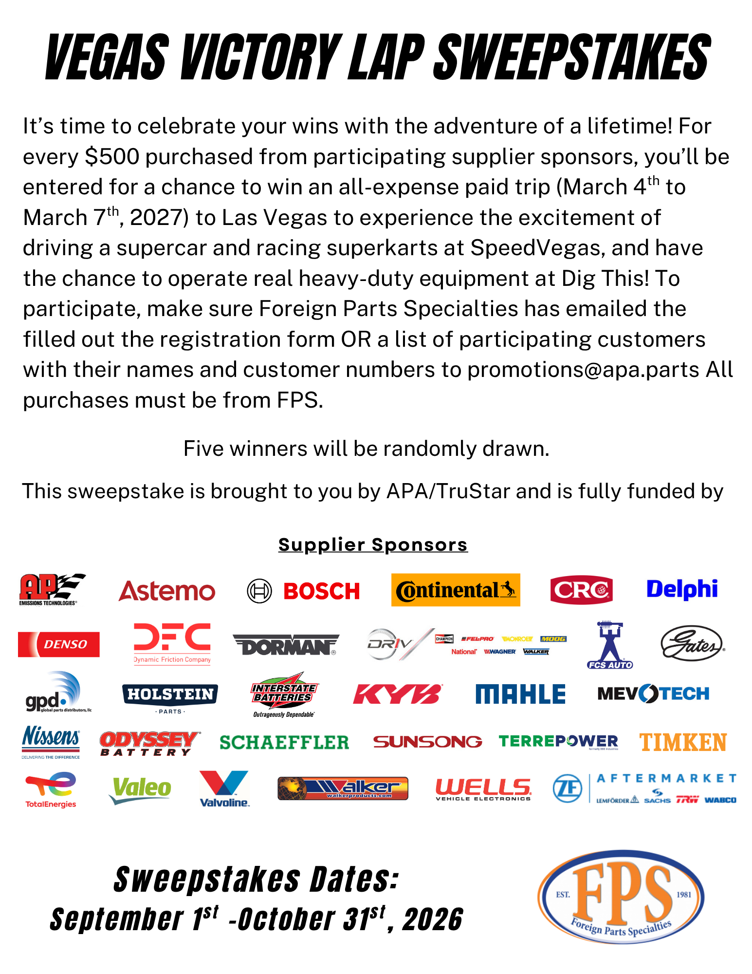 FPS vegas promo terms
